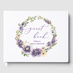 Livre d'Invité Floral Violet