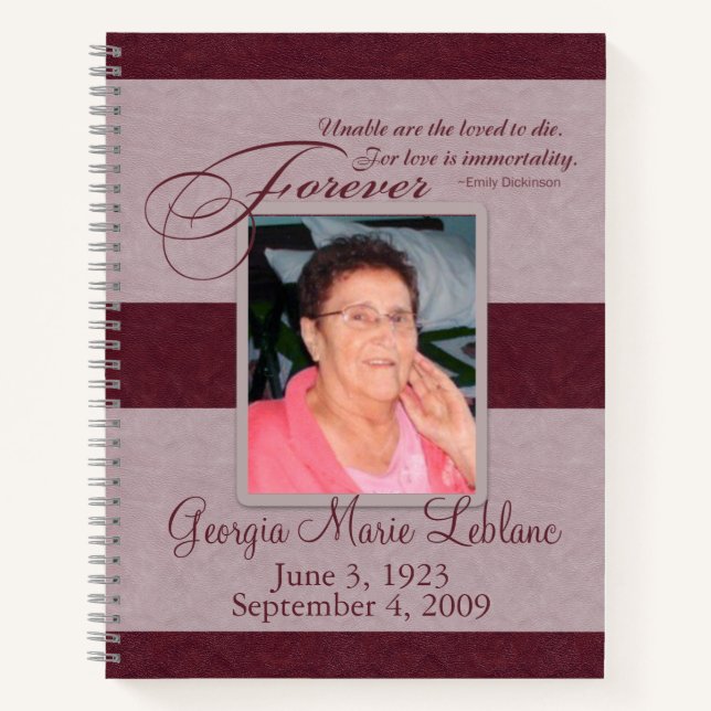Livre d'invité Forever Loved Custom Memorial (Devant)