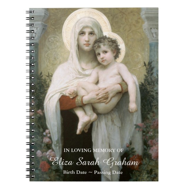 Livre d'invité funèbre | Madonna des roses (Devant)