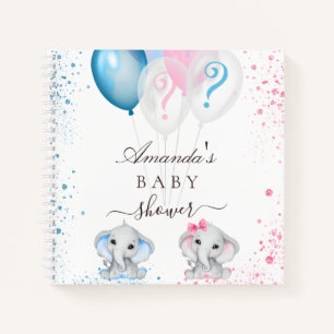 Livre d'invité genre révéler garçon fille éléphant