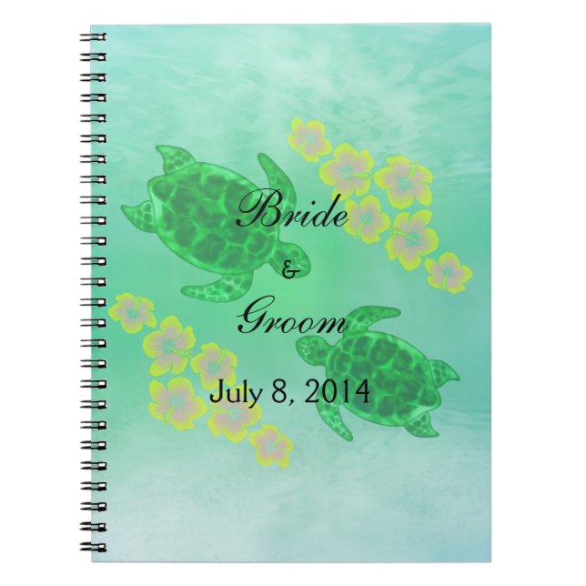 Livre d'invité hawaïen de mariage de Honu (Devant)