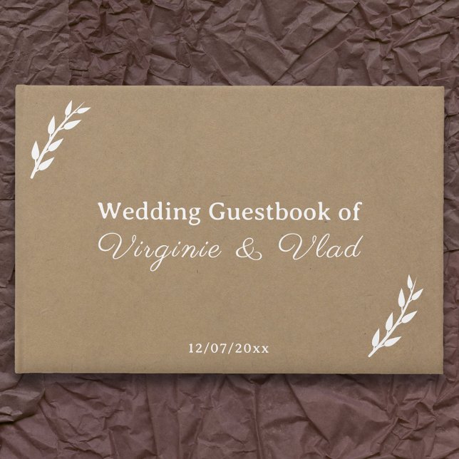 Livre d'invité Kraft & Rustic Mariage (Kraft & Rustic Wedding Guest Book)