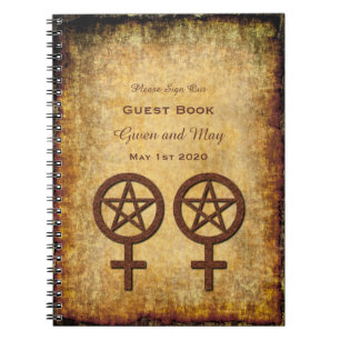 Livre d'invité lesbien rustique de Wiccan