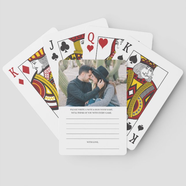 Livre d'invité mariage Cartes de jeu alternatives (dos)