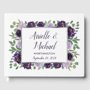 Livre d'invité Mariage d'Aquarelle Florale d'Argen