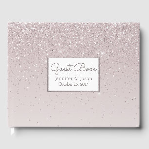 Livre d'invité Mariage Pink Blush Glittery