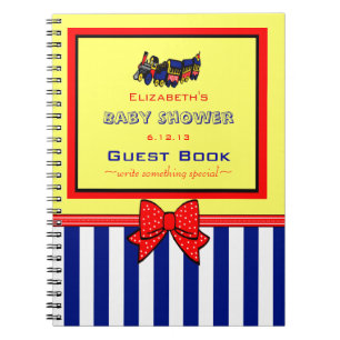 Livre d'invité mignon de baby shower de train de