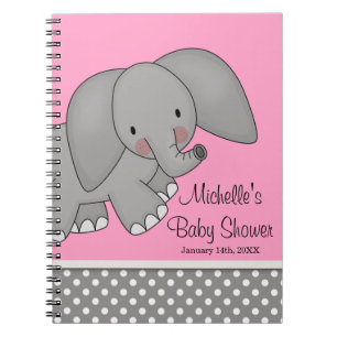 Livre d'invité mignon de baby shower d'éléphant