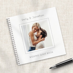 Livre d'invité minimaliste Carré photo Mariage mod