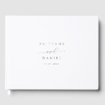 Livre d'invité minimaliste Élégant Script Mariage