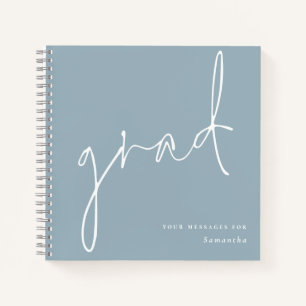 Livre d'invité minimaliste Grad Dusty Blue Graduat