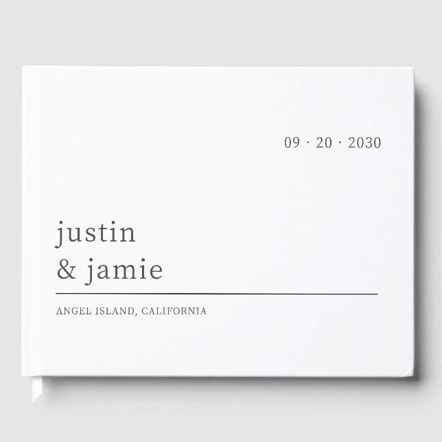 Livre d'invité minimaliste Mariage (Recto)