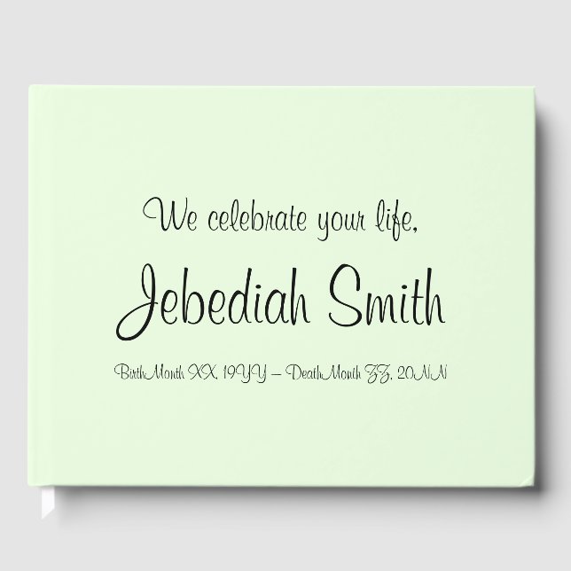 Livre d'invité Mourneux, Respectable, Mémorial Ver (Recto)