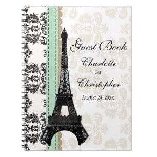 Livre d'invité parisien en bon état de mariage de