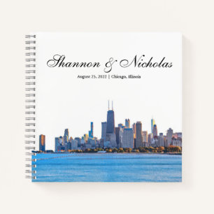 Livre d'invité personnalisé Chicago Skyline