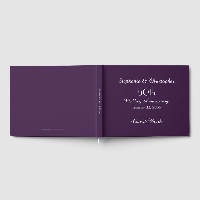 Livre d'invité personnalisé Fête du 50e anniversai (Complet)