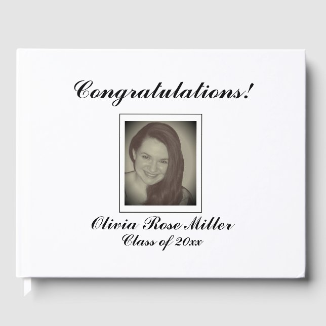 Livre d'invité photo personnalisé (Recto)