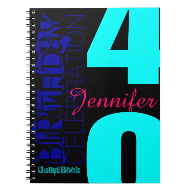 Livre d'invité POP personnalisé 40e anniversaire (Devant)