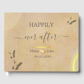 Livre d'invité sur le mariage élégant personnalisé