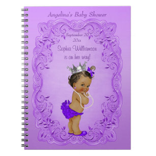 Livre d'invitée ethnique pourpre de princesse bab