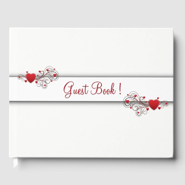 Livre d'invités Coeurs (Recto)