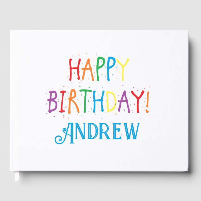 Livre d'invités d'anniversaire personnalisé (Recto)