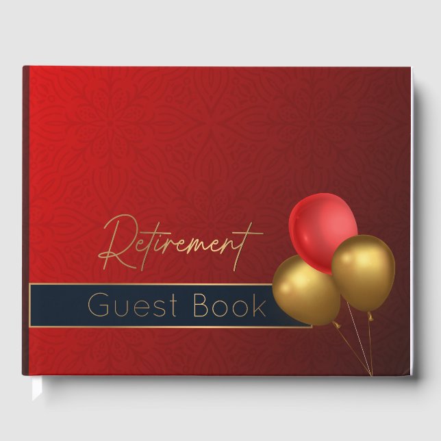 livre d'invités de retraite décoration de fête de  (Recto)