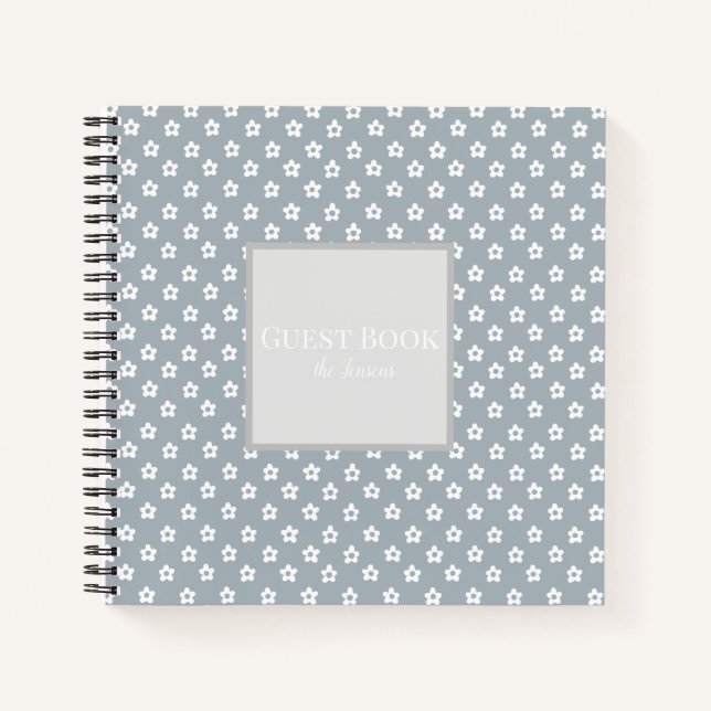 Livre d'invités floral personnalisé (Devant)