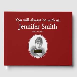 Livre d'invités funéraires de base et minimale