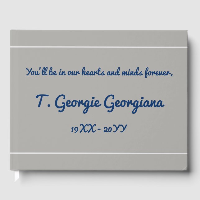 Livre d'invités funéraires et Customisés (Recto)