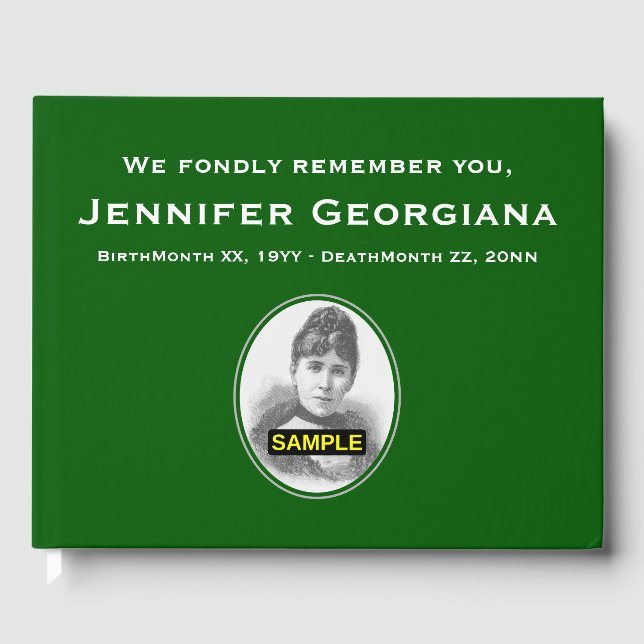 Livre d'invités funéraires simple et élégant (Recto)