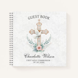 Livre d'invités White Dove First Holly Communion