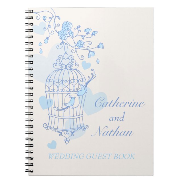 Livre d'mariage bleu cage à oiseaux (Devant)