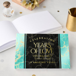 Livre D'or 11ème anniversaire de Mariage turquoise