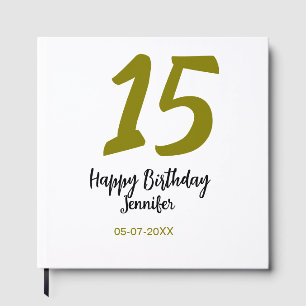 Livre D'or 15e anniversaire quiencenera ajouter date année or