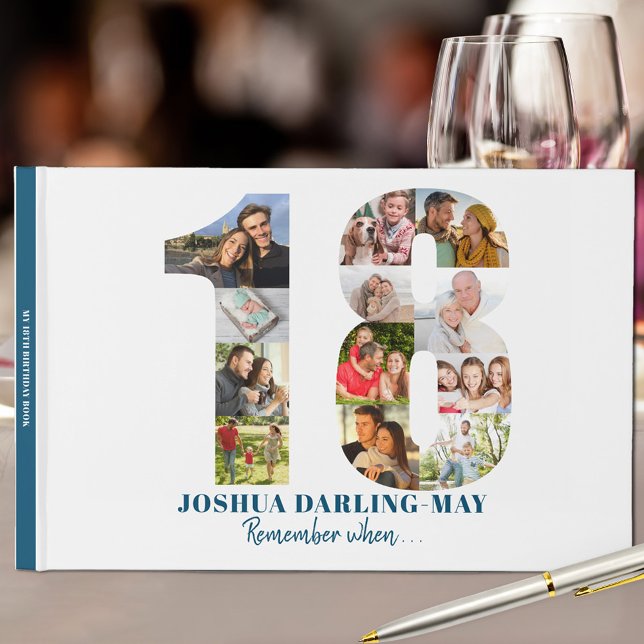 Livre D'or 18e anniversaire Se souvenir quand ... Collage pho (Créateur téléchargé)