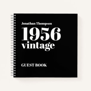 Livre d'or 1956 Nom Vintage Homme Noir 70 ans
