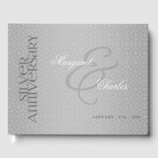 Livre D'or 2-Photo 25e anniversaire de Mariage d'argent (Recto)