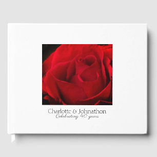 Livre D'or 40e Anniversaire de Mariage Rubis Rose Rouge Tradi