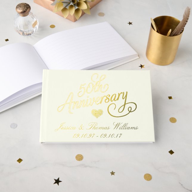 Livre D'or 50e anniversaire de mariage (Recto ouvert)