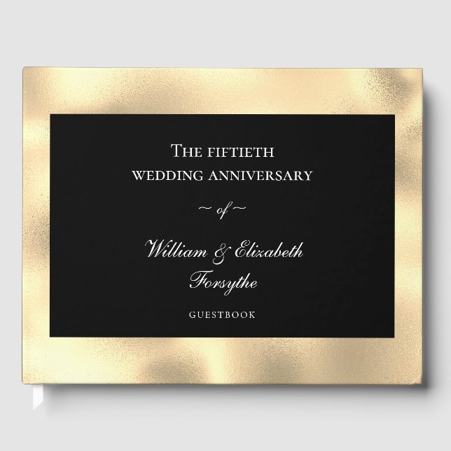 Livre D'or 50e anniversaire de Mariage d'or (Recto)