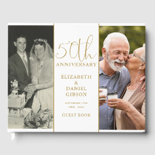 Livre D'or 50e anniversaire de mariage Golden Anniversary 2 P