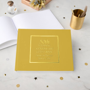 Livre D'or 50e Anniversaire Mariage d'or Simple Stylisé