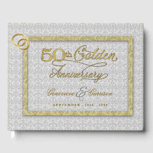 Livre D'or 50ème anniversaire de Mariage d'or avec photo d'ar