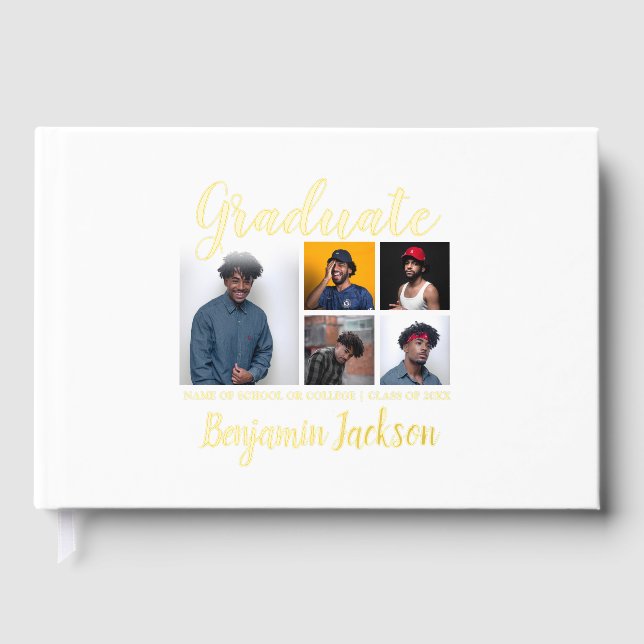 Livre D'or 5 Collage de photos Diplôme invité (Recto)