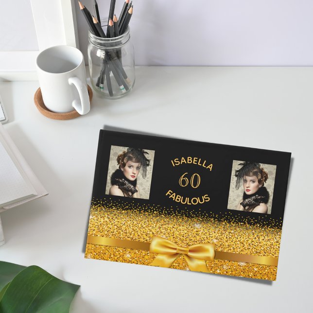 Livre D'or 60 fabuleuse fête du 60e anniversaire photo noire (Créateur téléchargé)