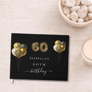 Livre D'or 60e anniversaire d'or noir léopard animal