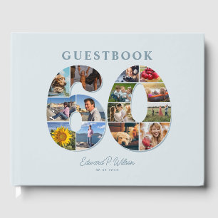 Livre D'or 60e anniversaire Photo Collage Milestone Guestbook