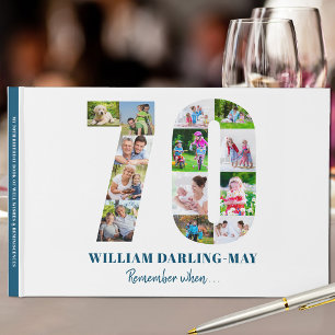 Livre D'or 70th Birthday Photo Collage Se souvenir Quand ... 