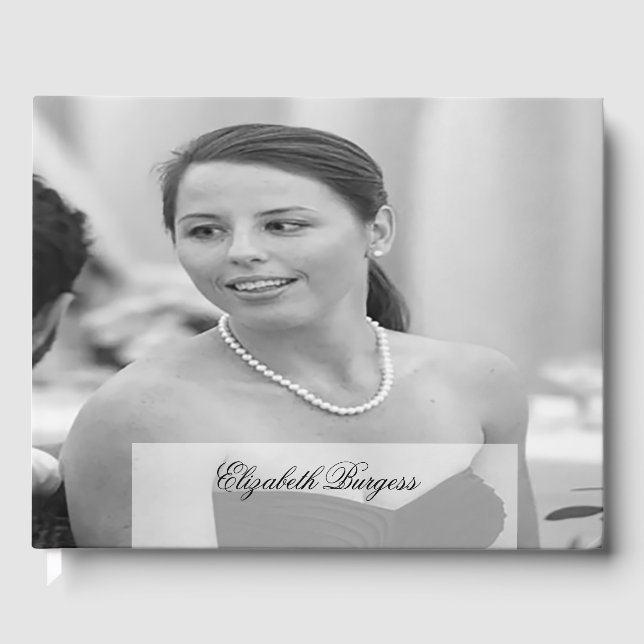 Livre D'or 90e anniversaire Elégant Monogramme personnel Anni (Recto)